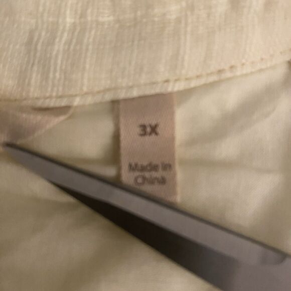 Soft Surroundings Womens Tunic Embroidered Size 3X Artsy Floral Gauzy Boho Lined - Picture 4 of 16